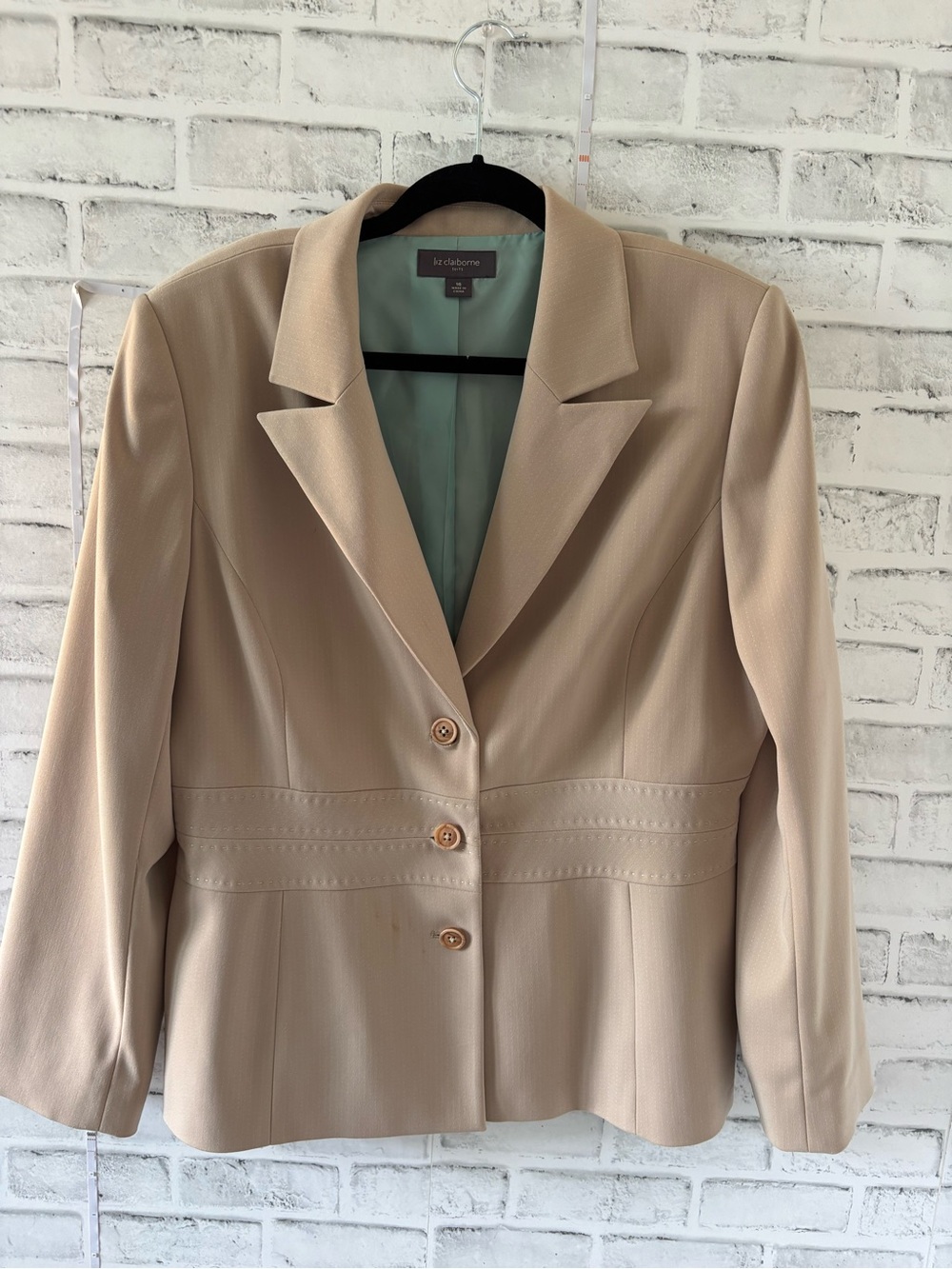 Liz Claiborne Light Beige Women's Tailored Blazer